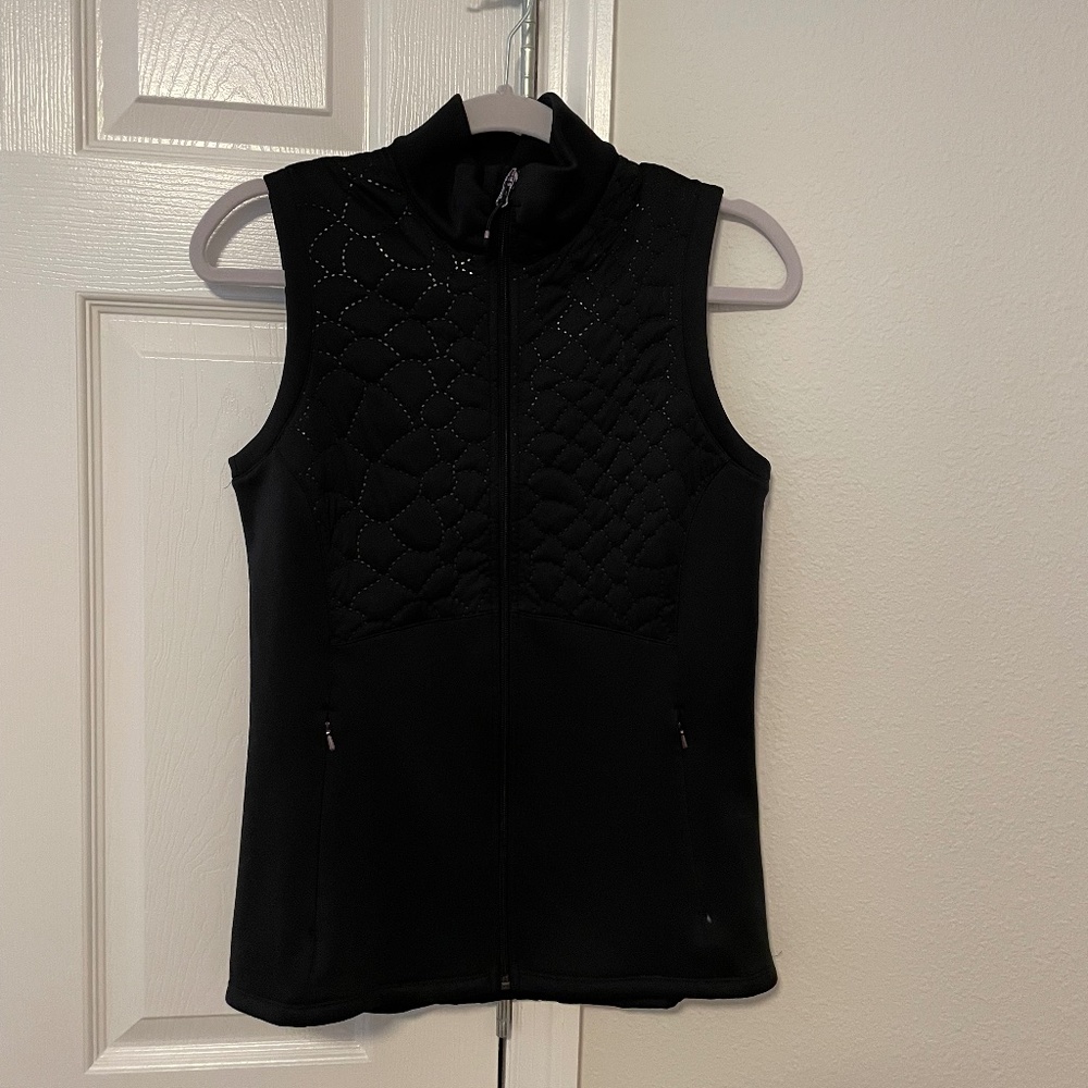 Calia Quilted Black Vest Size S